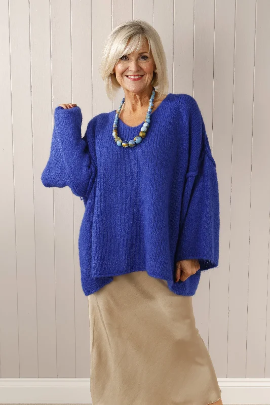 Cilla long sleeve jumper Royal Blue