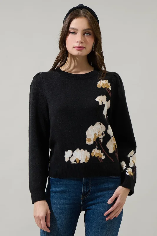 Nathalia Floral Long Sleeve Sweater