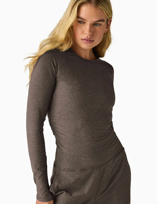 Featherweight Your Fit Long Sleeve Top - Soft Umber Heather