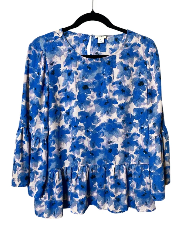 Top 3/4 Sleeve By J. Crew In Floral Print, Size: M