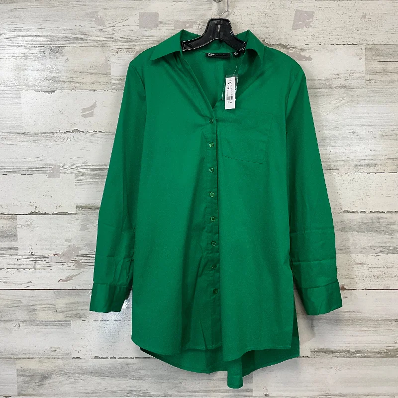 Tunic 3/4 Sleeve By New York And Co In Green, Size: S