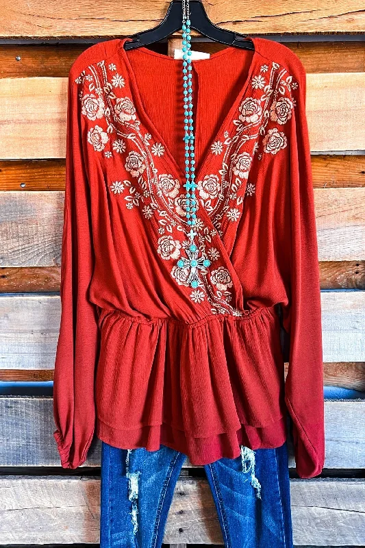 AHB EXCLUSIVE: All Along Blouse - Rust