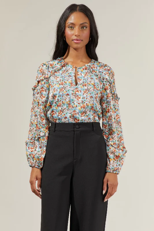 Cindy Floral Long Sleeve Blouse