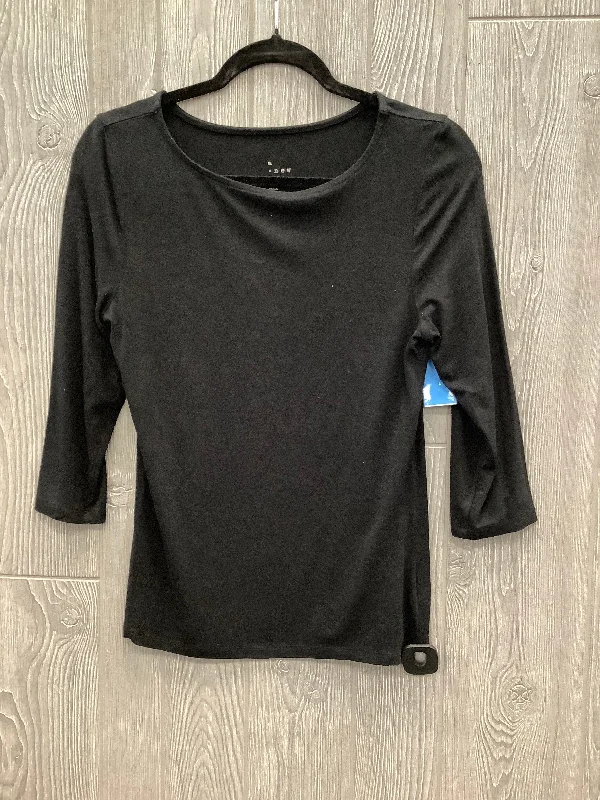 Top 3/4 Sleeve By A New Day In Black, Size: S