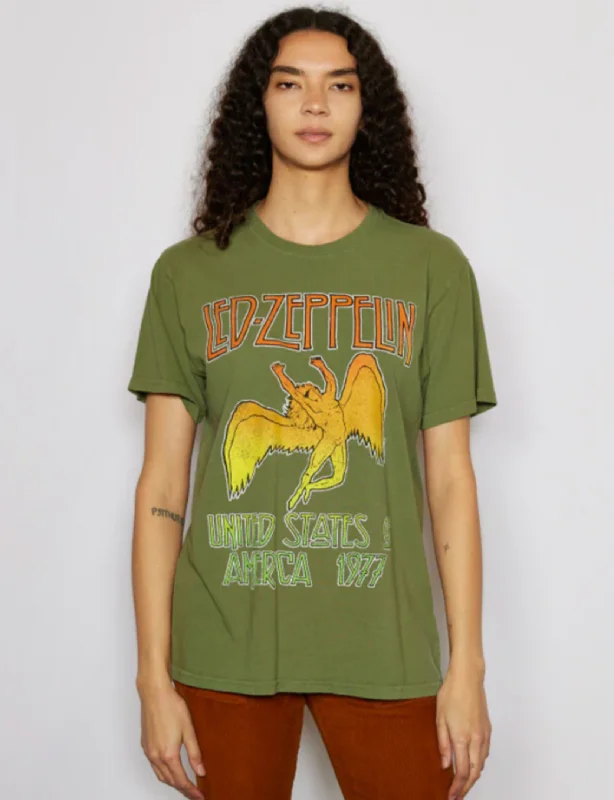 Led Zeppelin USA 1977 Tee, Olive