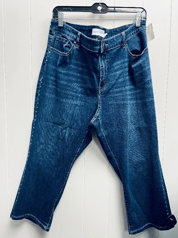 Jeans Cropped By Lane Bryant In Blue Denim, Size: 18