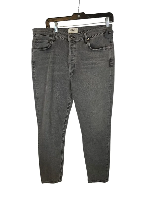 Jeans Skinny By Agolde In Grey Denim, Size: 8