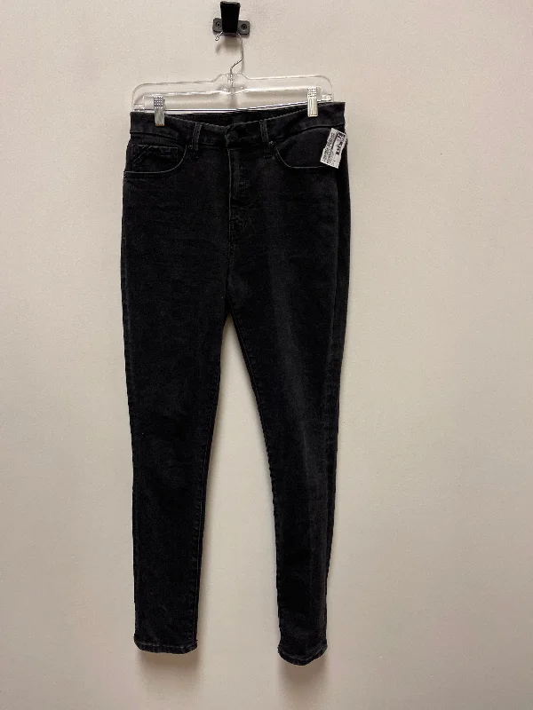 Jeans Skinny By Buckle Black In Black Denim, Size: 8