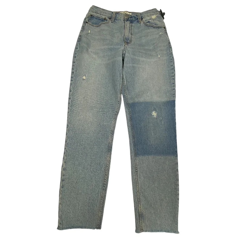 Jeans Straight By Abercrombie And Fitch In Blue Denim, Size: 8