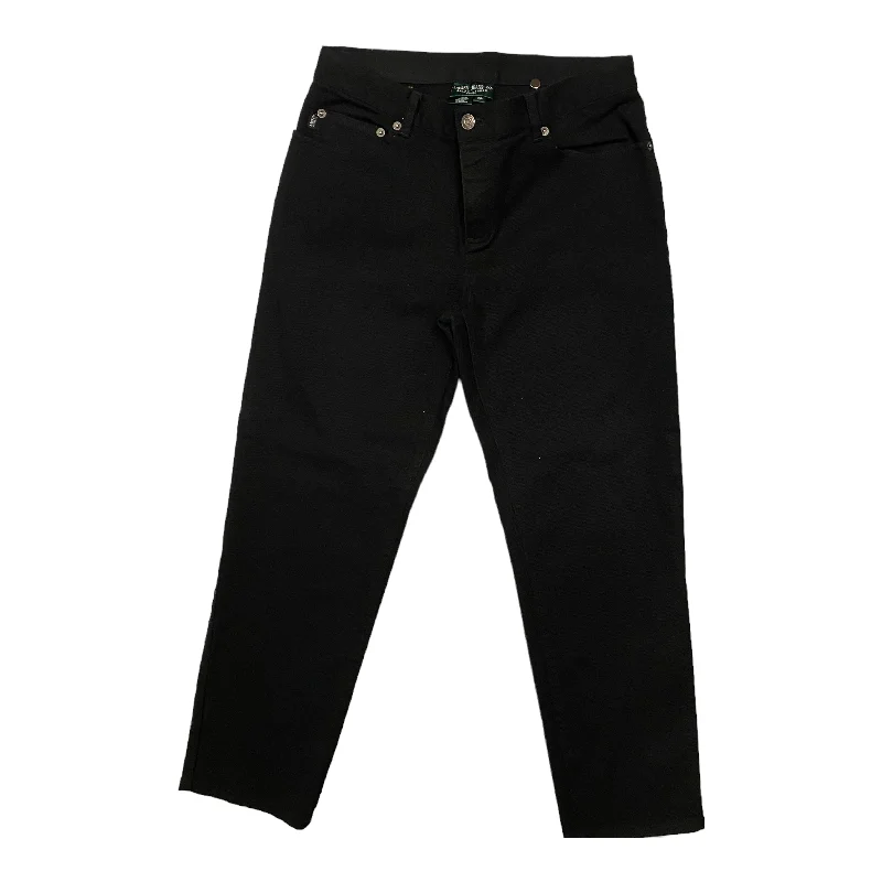 Jeans Straight By Lauren By Ralph Lauren In Black, Size: 10petite