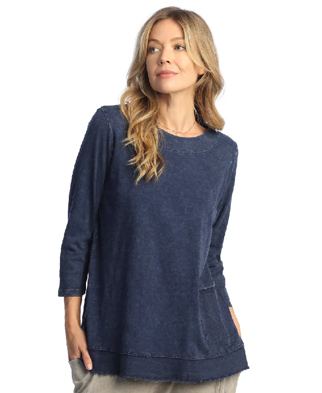 Jess & Jane Mineral Washed Double Gauze Boxy Top - M94