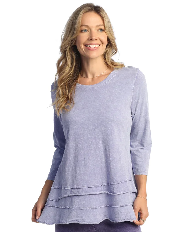 Jess & Jane Mineral Washed Layered Tunic Top - M66