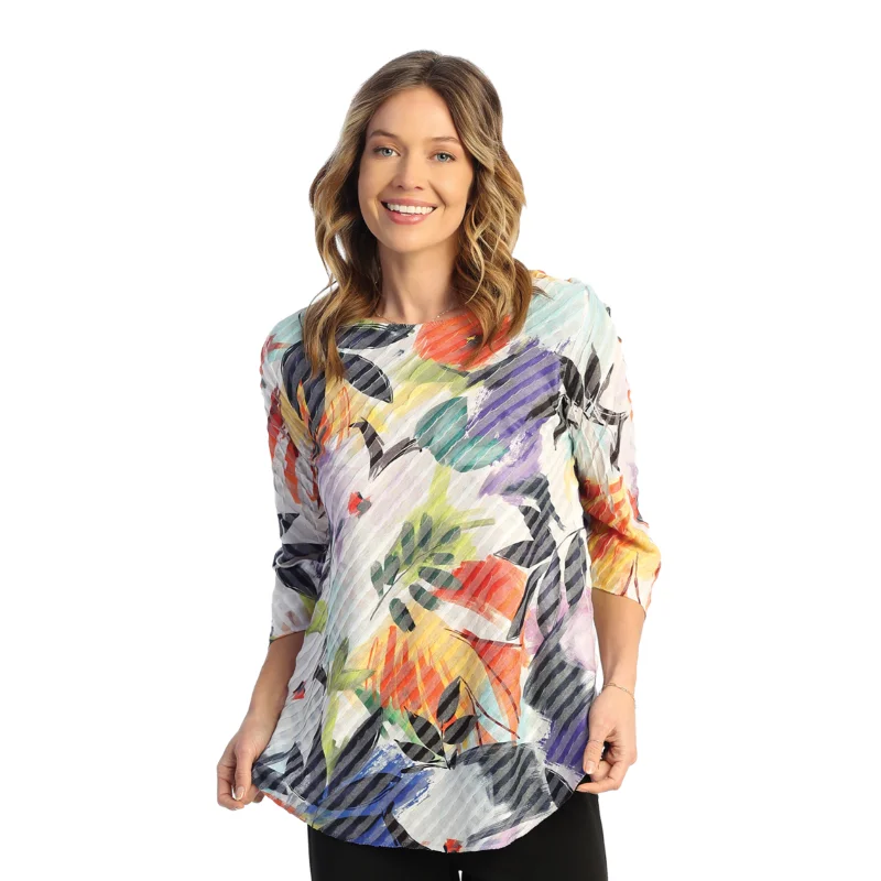 Jess & Jane "Tropical" Wavelet Tunic Top - WV3-1718