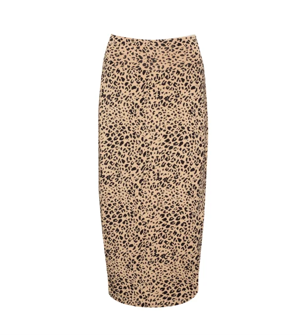 Long Whitney Tube Skirt Leopard