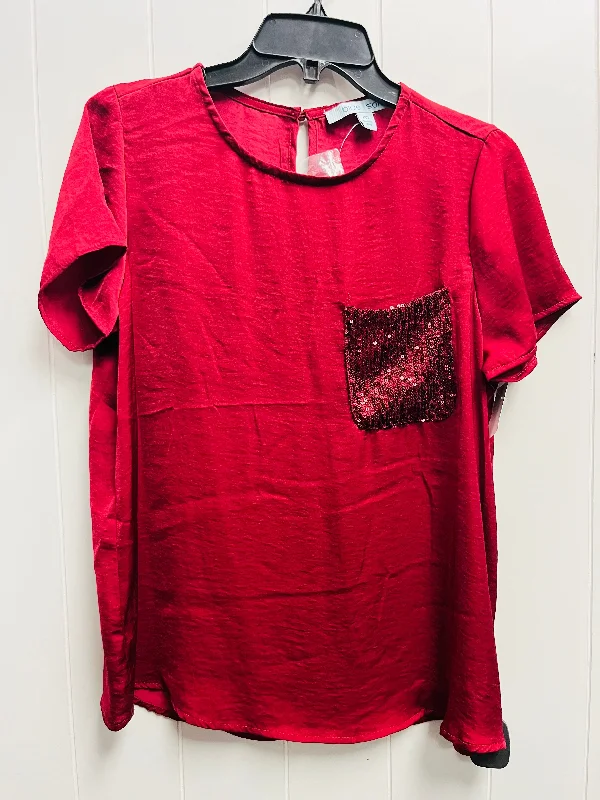 Top Short Sleeve By blue sol In Red, Size: M