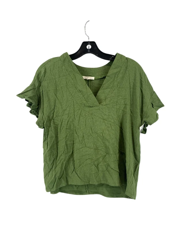 Top Short Sleeve By Copper Key In Green, Size: S