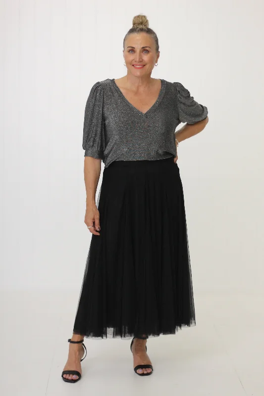 Tulle Skirt Black Curve