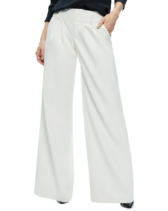 alice + olivia Anders Low-Rise Double Pleat Pant