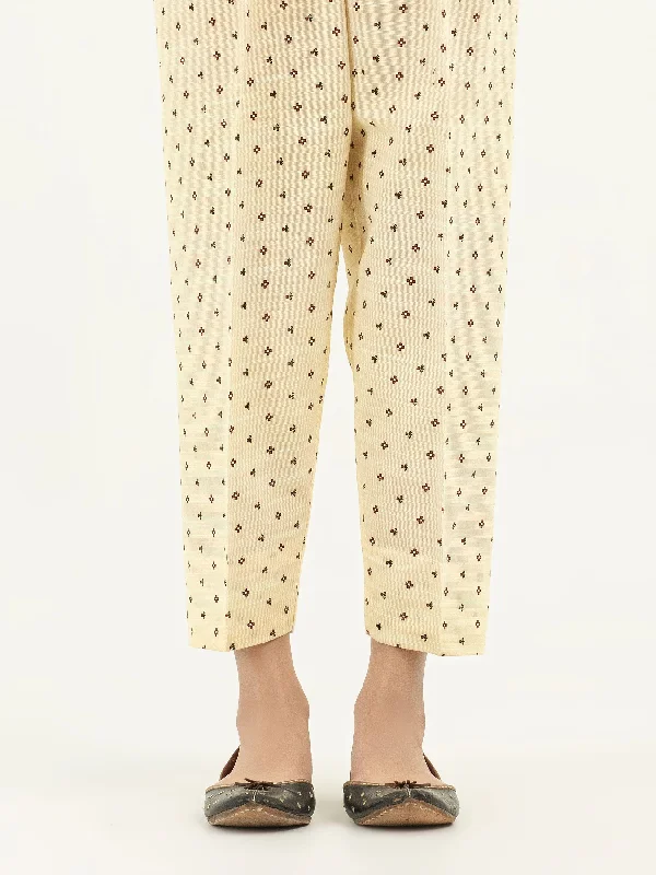 Printed Khaddar Trousers (Pret)