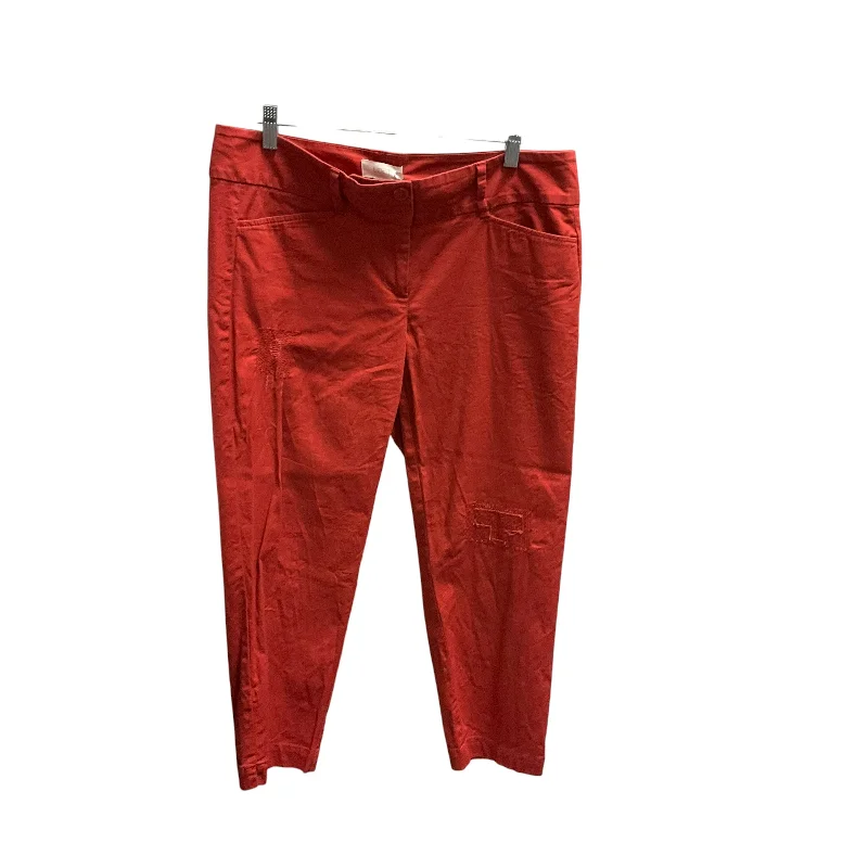 Pants Cropped By Loft In Red, Size: 8