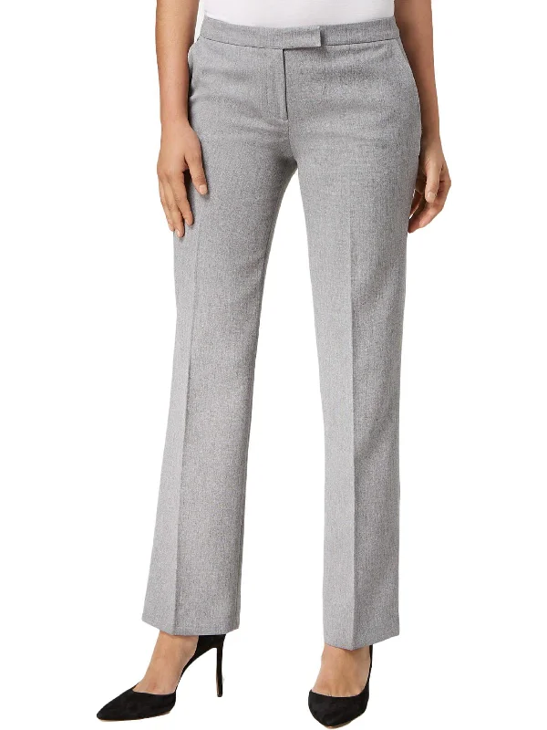 Petites Womens Knit Office Dress Pants