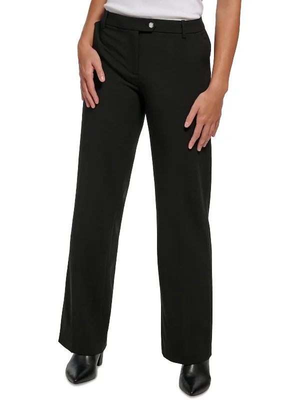 Womens Casual Pull On Wide Leg Pants