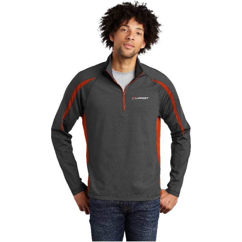 1/4 Zip - Dri Fit Grey/Orange