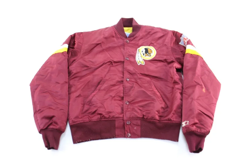 90's Starter Embroidered Logo Washington Redskins Bomber Jacket