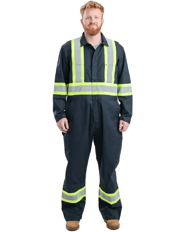 Berne Men's Safety Striped Gasket Unlined Coverall HVC252