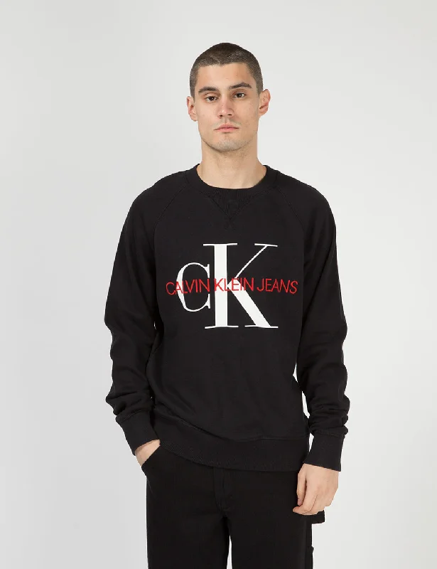 Calvin Klein Monogram Logo Sweatshirt - Black