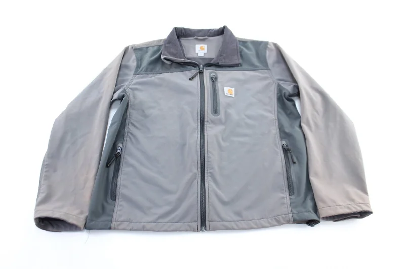 Carhartt Logo Patch Grey Zip Up Jacket