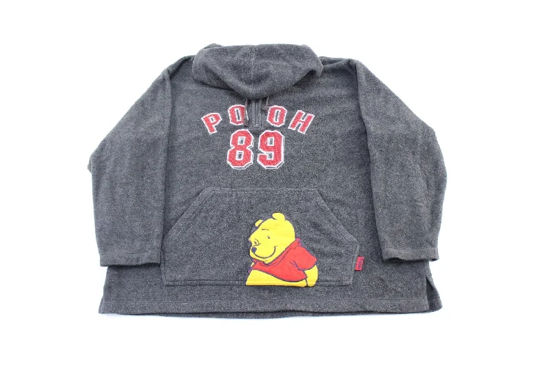 Disney Winnie the Pooh Embroidered Grey Fleece Pullover