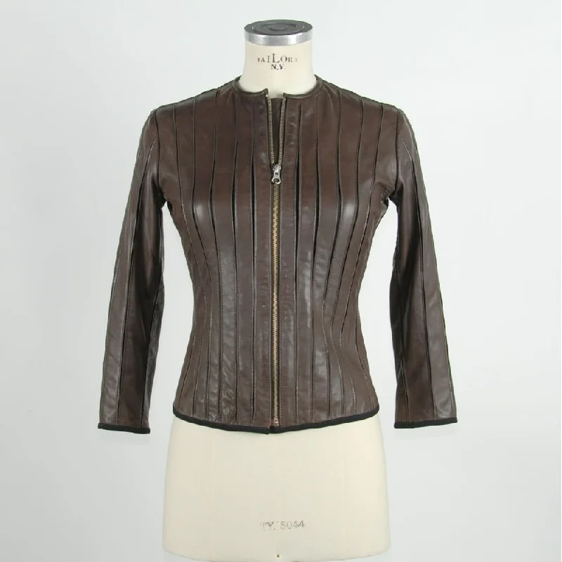 Brown Leather Women Jacket