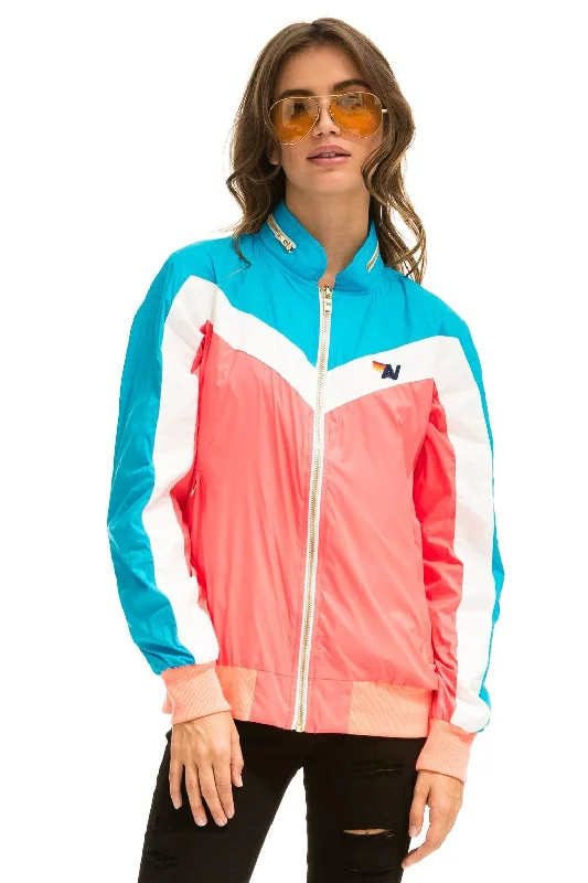 WINDBREAKER JACKET- NEON CORAL