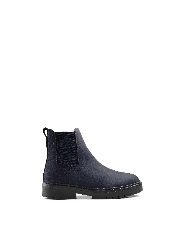 Sheepskin Boudica - Navy Nubuck