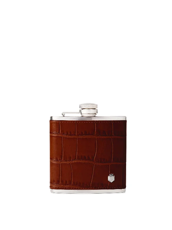 Westminster Hip Flask - Conker Brown