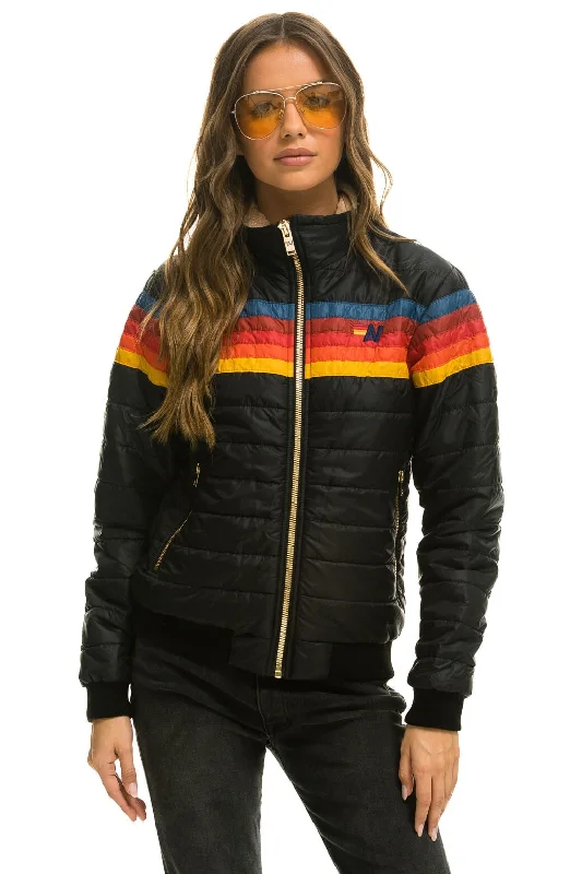 5 STRIPE JACKET -  BLACK