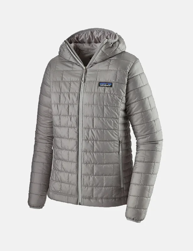 Womens Patagonia Nano Puff Hooded Jacket - Feather Grey