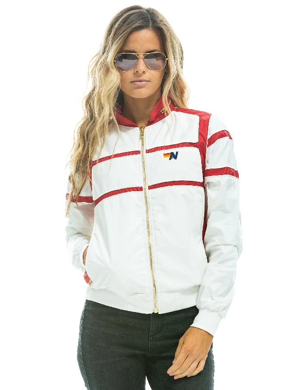 RACER JACKET - WHITE // CHERRY