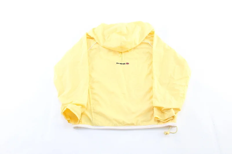 Women's Reebok Embroidered Logo Yellow Windbreaker Pullover