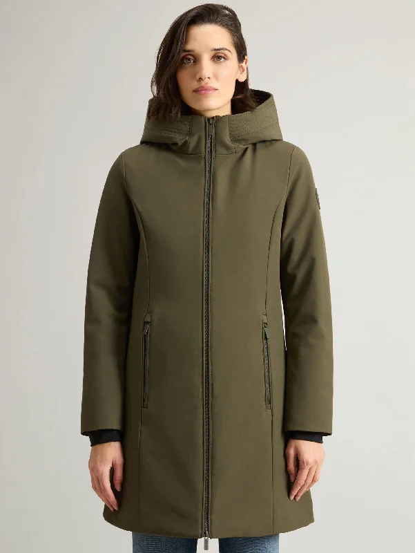 Parka Anti Vento con Cappuccio Firth Verde