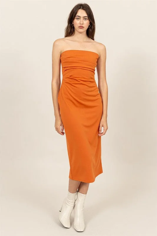 Chashi Midi Dress- Burnt Orange