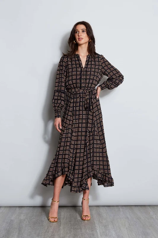 T-Tahari Icon Dot Midi Dress