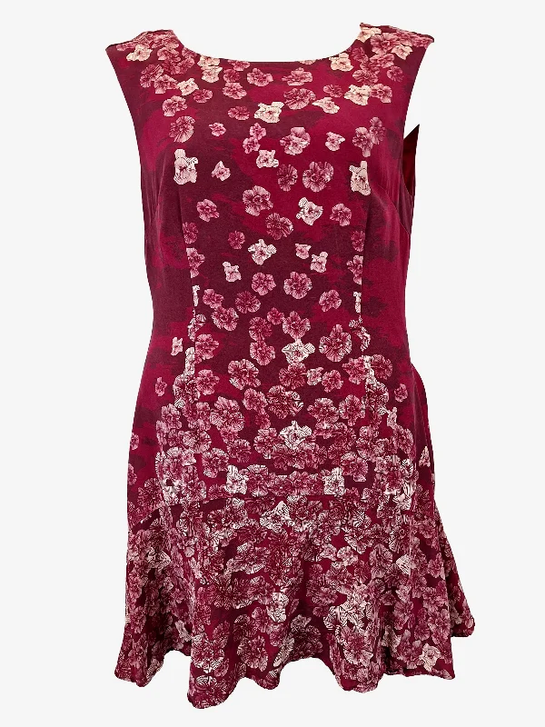 Alannah Hill Merlot Cocktail Swing Mini Dress Size 14