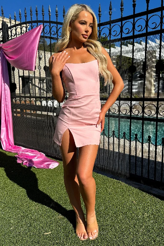 Lane Mini Dress - Baby Pink