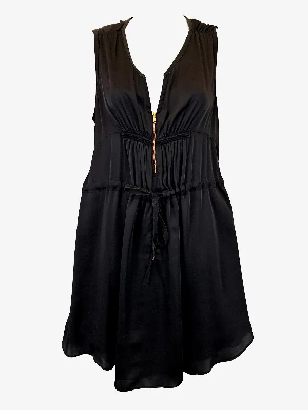 Witchery Essential Satin Zip Mini Dress Size 8