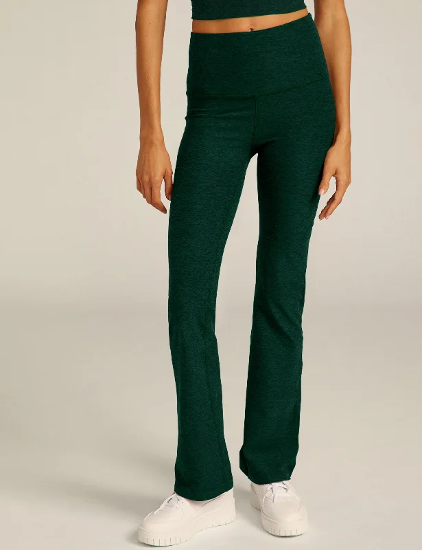 Spacedye Practice High Waisted Bootcut Pant - Dark Spruce Green Heather