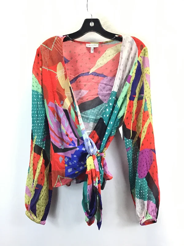 Blouse Long Sleeve By Conditions Apply In Multi-colored, Size: L