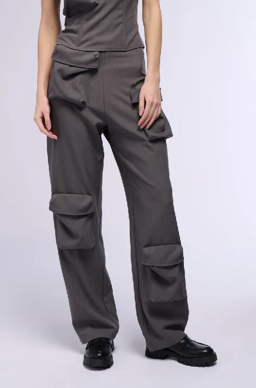 BOOKED AND BUSY STRAIGHT LEG CARGO TROUSER