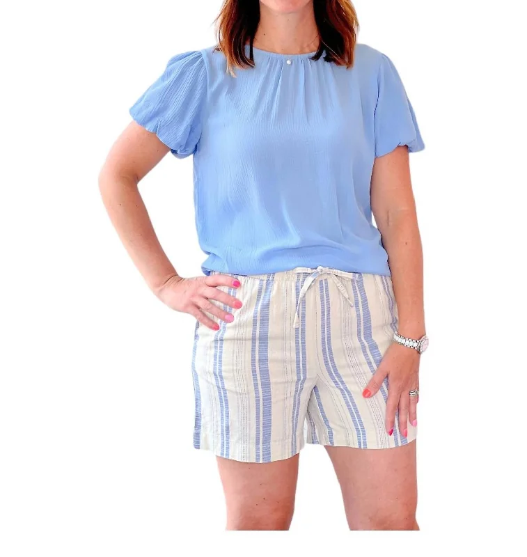 Lino Shorts In Cashmere Blue